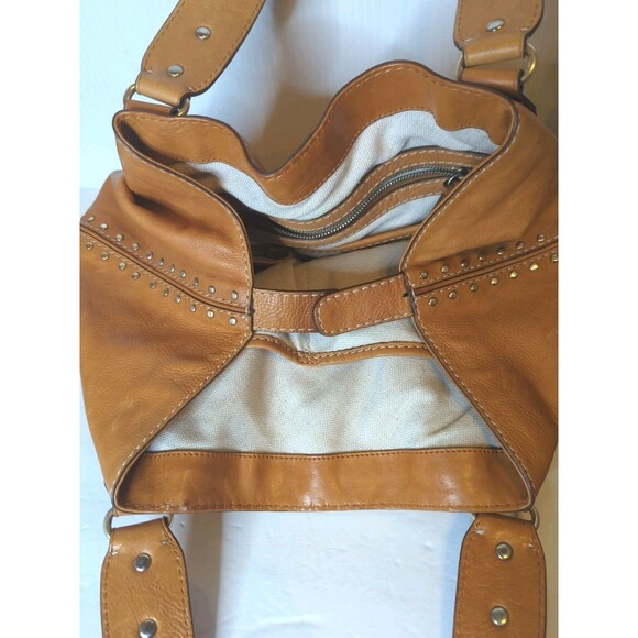 MICHAEL KORS Astor Uptown Studded Satchel Purse Hand Bag Shoulder Tote Leather - Picture 7 of 10